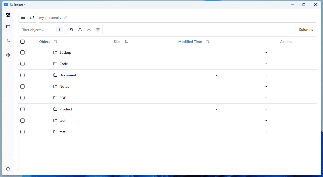 Objects Page