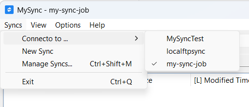 Connect to your sync job