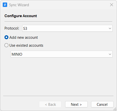 Configure Account Page