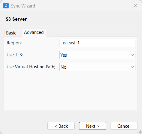 Configure Custom S3 Server Page